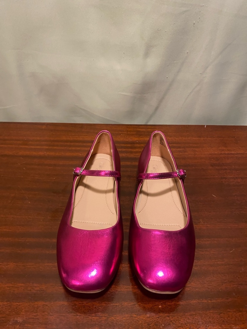 Cupcake Couture  Honey Metallic Pink Mary Jane Ballet Flats GS Youth size 4M